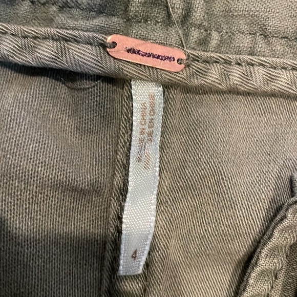 Free People Army Green Distressed Shorts - Picture 6 of 10